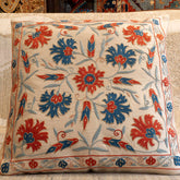 Handmade Uzbek Suzani Silk Cushion - 307746X