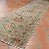 Handmade extra fine Afghan Kazak runner - 308282