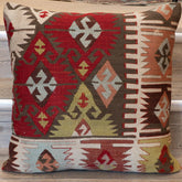 Large Handmade Turkish kilim cushion - 309673-AH