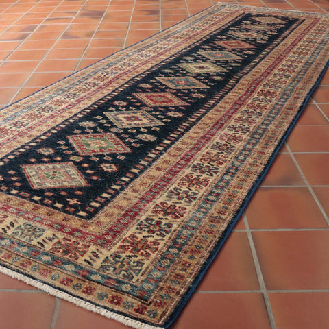 Extra fine handmade Afghan Kazak runner - 274079