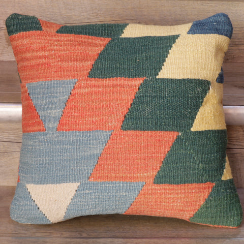 Small Handmade Turkish kilim cushion - 284430a