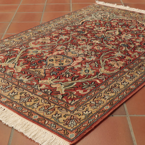 Handmade Kashmir Silk rug - 284848