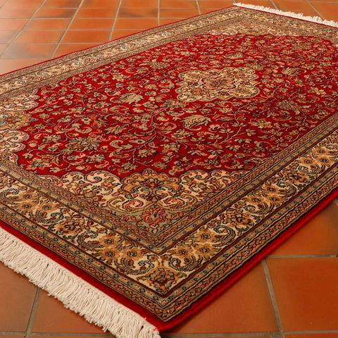 Handmade fine Kashmir silk rug - 306353