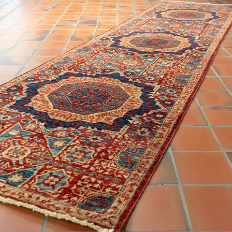 Handmade Afghan Mamluk runner - 306431