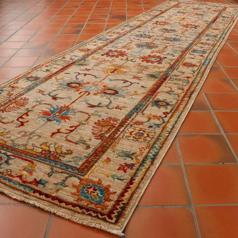 Fine handmade Afghan Ziegler runner - 306517