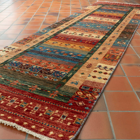 Handmade Afghan Loribaft runner - 306550