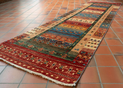 Handmade Afghan Loribaft runner - 306550