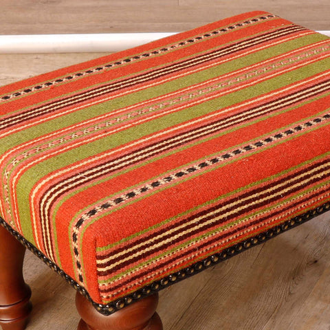 Medium Turkish kilim covered stool - 306826