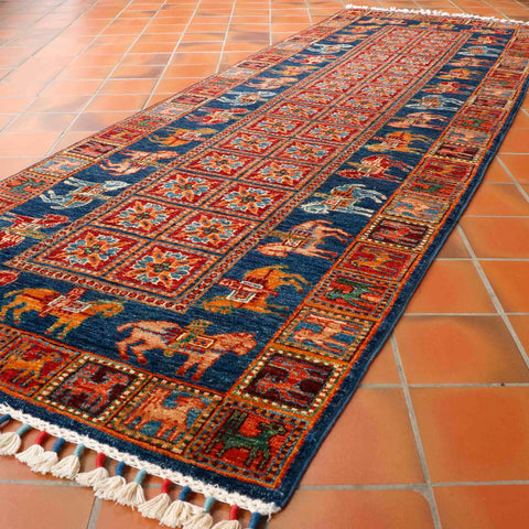 Handmade fine Afghan Samarkand runner - 307076