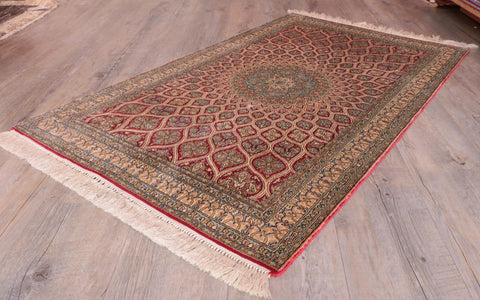 Handmade  extra fine Kashmir silk rug - 307282