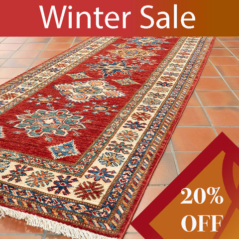 Handmade fine Afghan Kazak medium runner - WS307375
