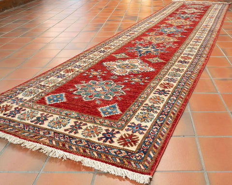 Handmade fine Afghan Kazak medium runner - 307375