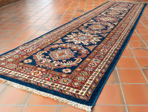 Handmade fine Afghan Kazak medium runner - 307376