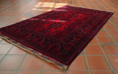 Handmade Afghan Kunduz rug - 307430