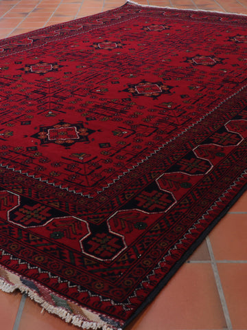 Handmade fine Afghan Kunduz rug - 307432