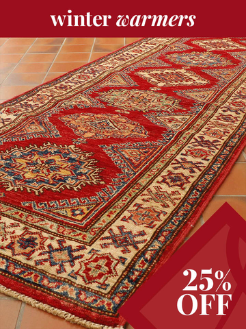 Fine handmade Afghan Kazak runner - 307575