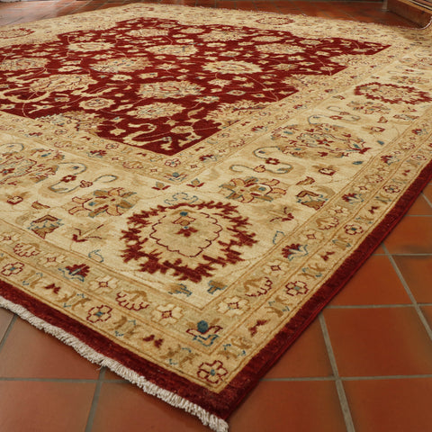 Fine handmade Afghan Ziegler square carpet - 307658