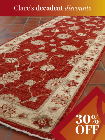 Handmade Afghan Ziegler runner - 307670