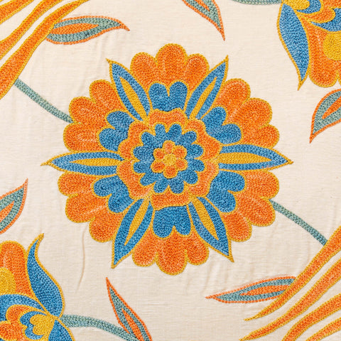 Handmade Uzbek Suzani Silk Cushion - 307746-BD