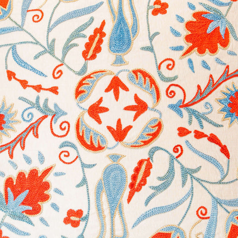 Handmade Uzbek Suzani Silk Cushion - 307746-BK