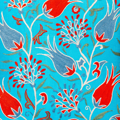 Handmade Uzbek Suzani Silk Cushion - 307746BM