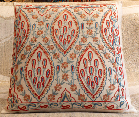 Handmade Uzbek Suzani Silk Cushion - 307746W