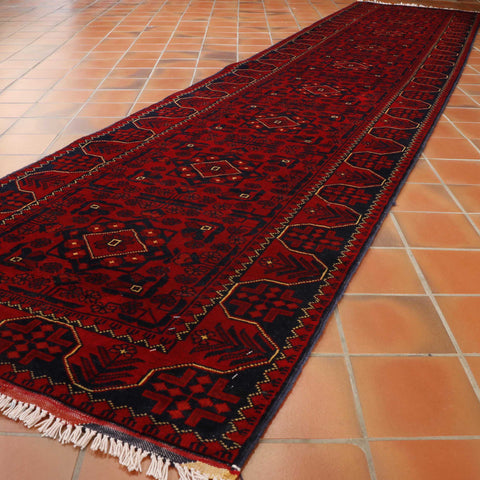 Handmade Afghan Kunduz runner - 307879