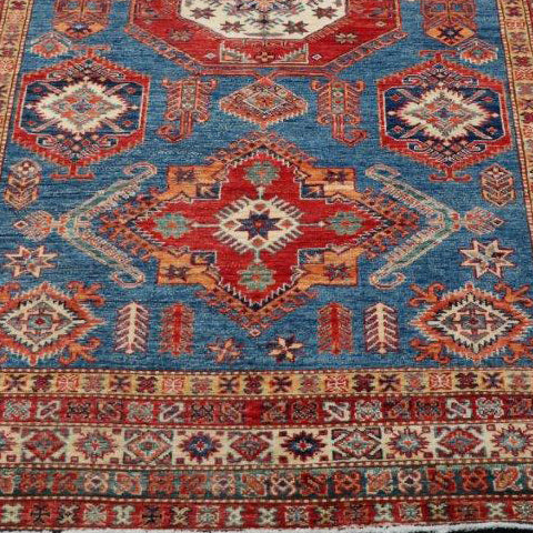 Handmade Afghan Kazak rug - ENR307898