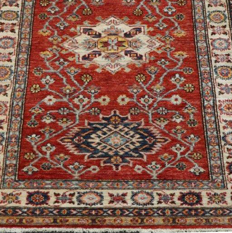 Handmade fine Afghan Kazak rug - ENR307900