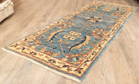 Handmade Afghan Choeb Rang short runner - 307946