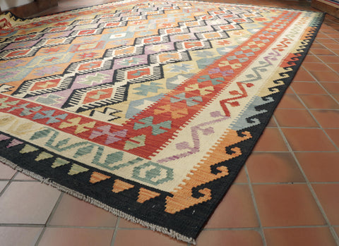 Handmade Afghan Kilim carpet - 307990