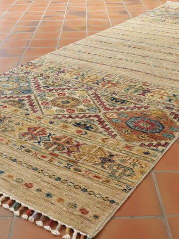 Handmade fine Afghan Samarkand runner - 308170