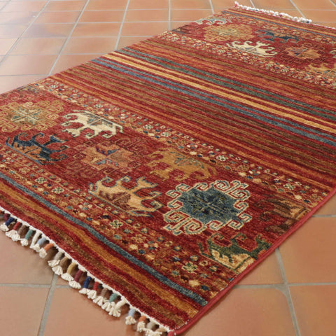 Handmade fine Afghan Samarkand rug - 308173