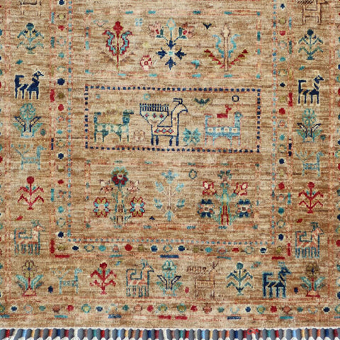 Handmade fine Afghan Samarkand rug - ENR308183