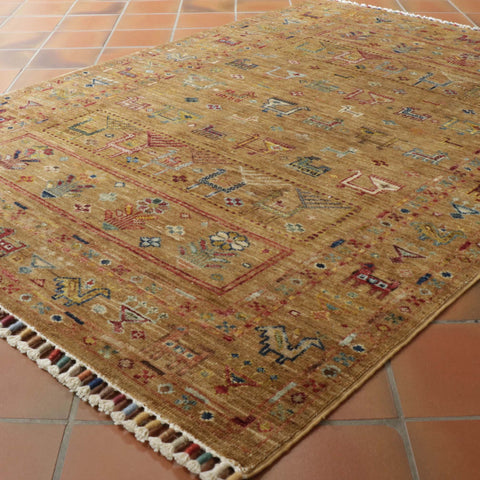 Handmade fine Afghan Samarkand rug - 308193