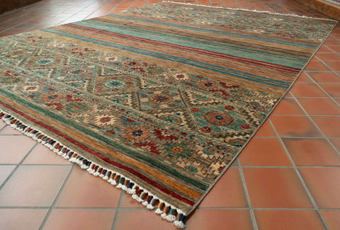 Handmade fine Afghan Samarkand rug - 308223