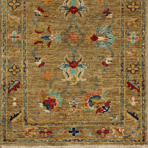 Handmade modern Afghan Ziegler rug - ENR308250