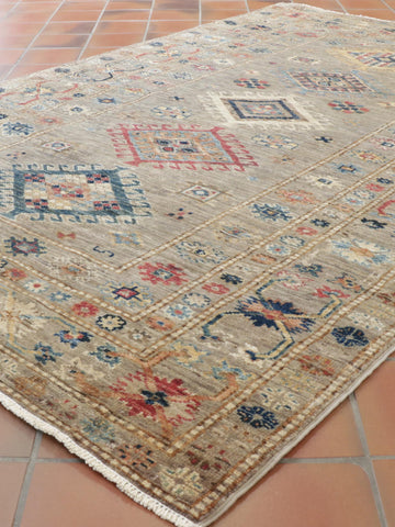 Handmade extra fine Afghan Kazak rug - 308275