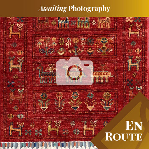 Handmade Afghan Samarkand rug - ENR308292