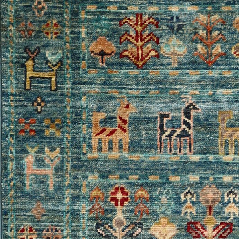 Handmade fine Afghan Samarkand rug - ENR308294