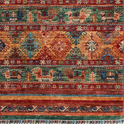 Handmade fine Afghan Samarkand runner - ENR308297