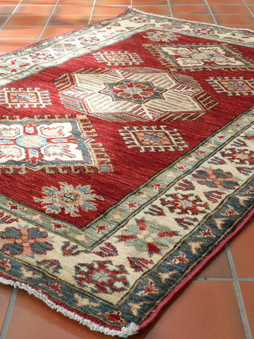 Handmade fine Afghan Kazak rug - 308426