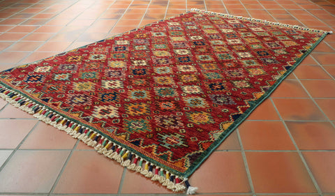 Handmade Afghan Kharjeen rug - 308435