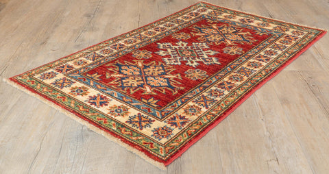 Handmade fine Afghan Kazak rug - 308492