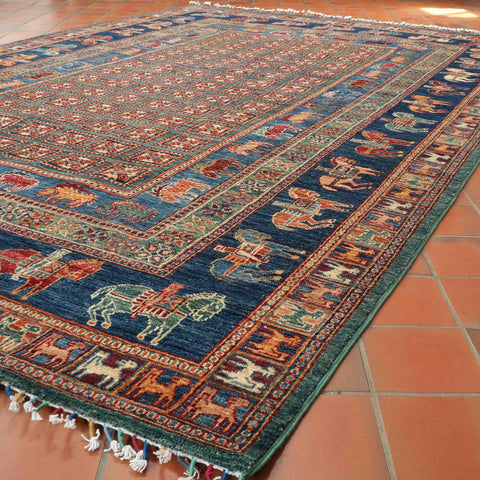 Handmade Afghan Pazyryk design rug - 308518