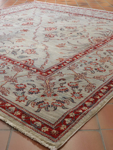 Handmade extra fine Afghan Aryana square rug - 308539