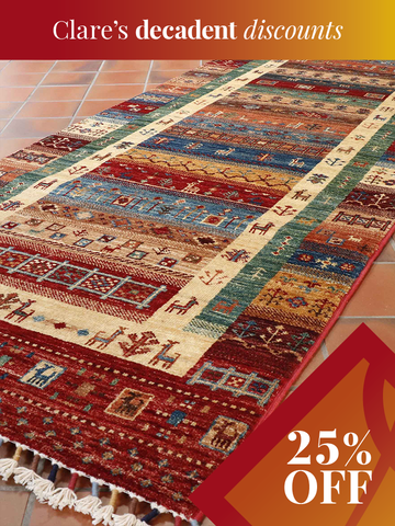 Handmade Afghan Loribaft runner - 308632