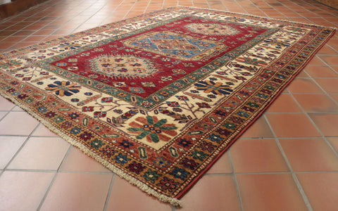 Handmade Afghan Kazak rug - 308712