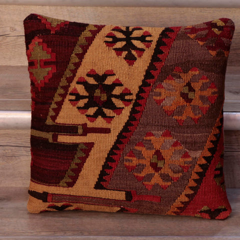 Small Handmade Turkish kilim cushion - 308887