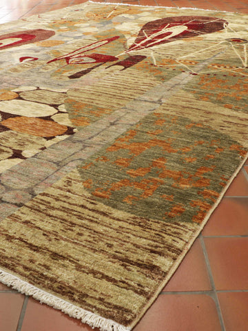 Fine handmade Afghan Abstract rug - 308951